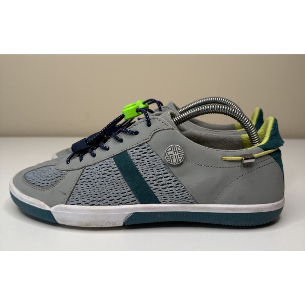 PLAE Unisex Butler Sneakers Womens 10 Nexus Grey Nubuck Leather Mesh Low Lace Up